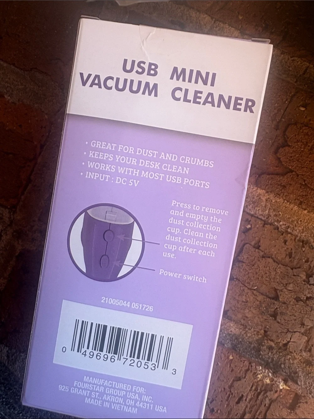 USB Mini Vacuum Cleaner - Purple